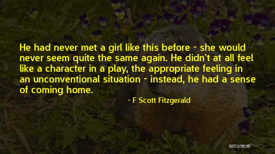 Feeling Of Home Quotes By F Scott Fitzgerald