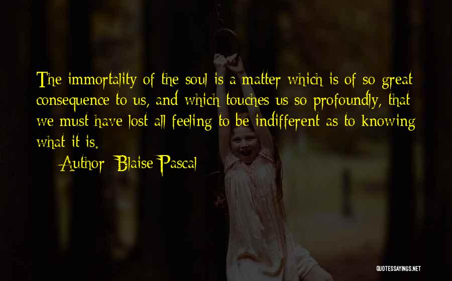 Feeling Of Lost Quotes By Blaise Pascal