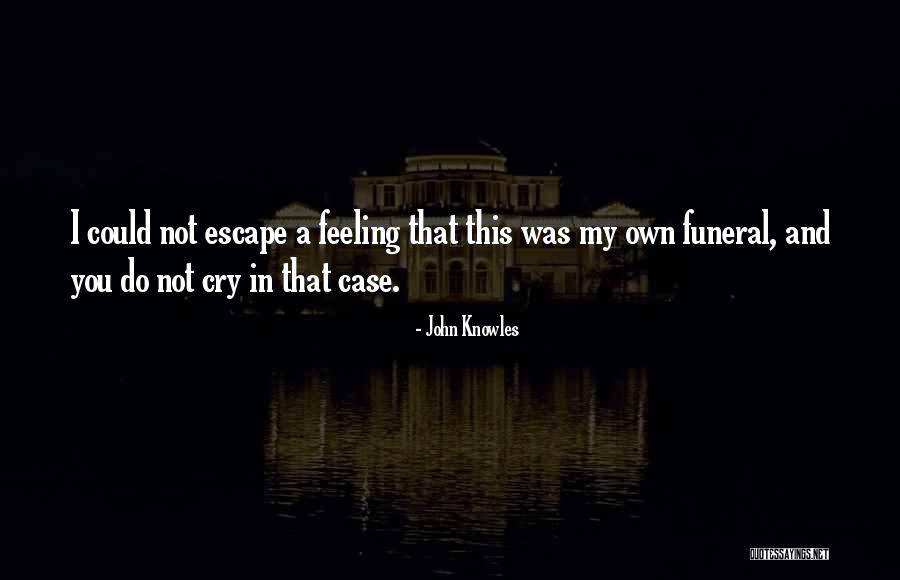 Feeling Sad Myself Quotes By John Knowles Feeling Sad Myself Quotes By John Knowles
