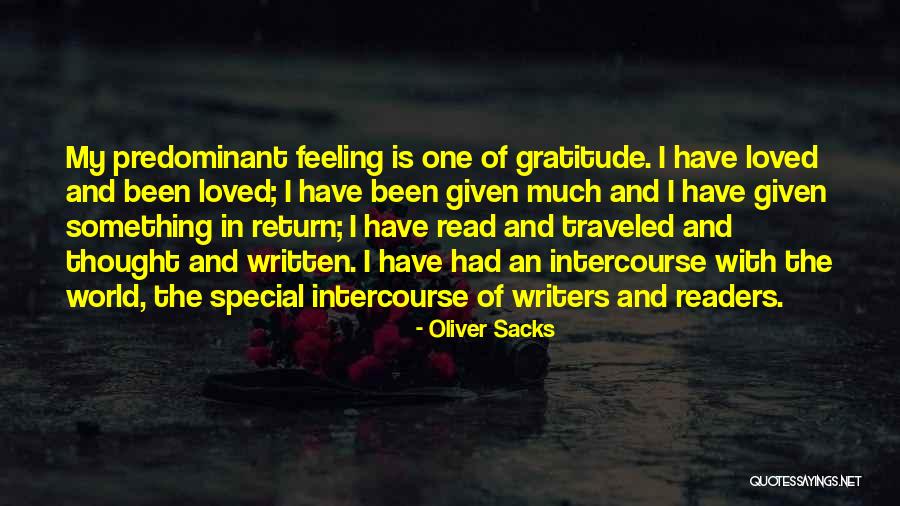 Feeling Something Special Quotes By Oliver Sacks Feeling Something Special Quotes By Oliver Sacks