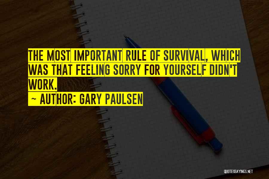 Feeling Sorry For Yourself Quotes By Gary Paulsen