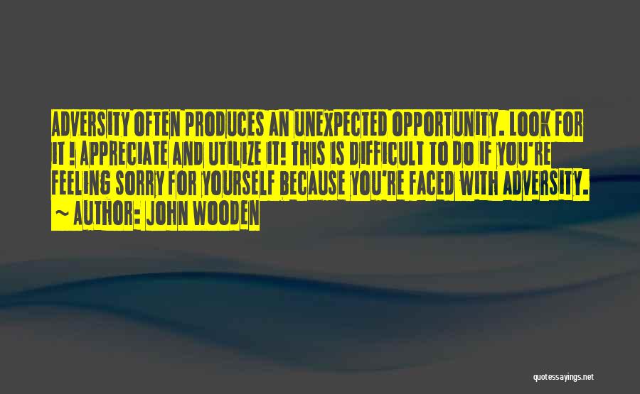 Feeling Sorry For Yourself Quotes By John Wooden