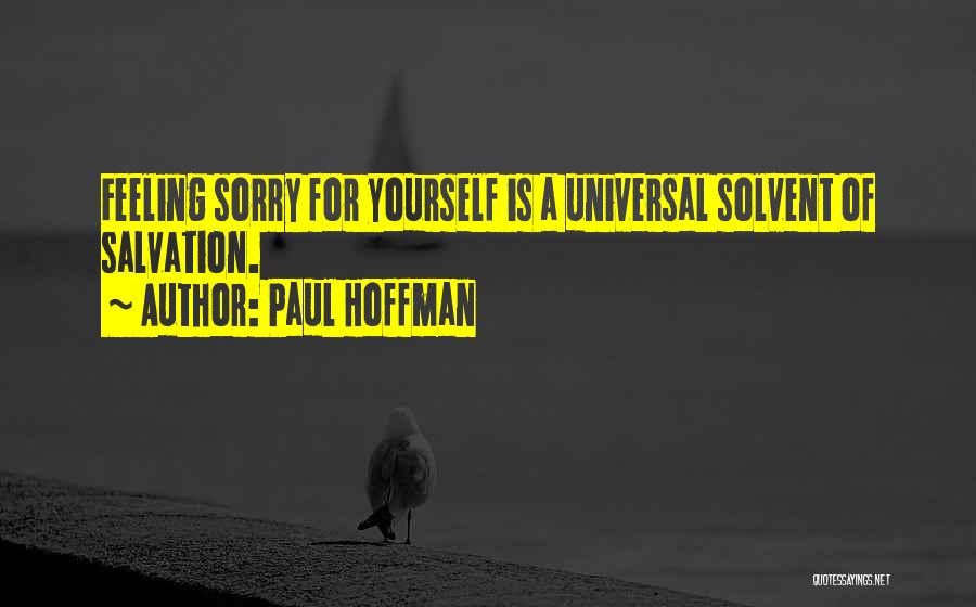 Feeling Sorry For Yourself Quotes By Paul Hoffman