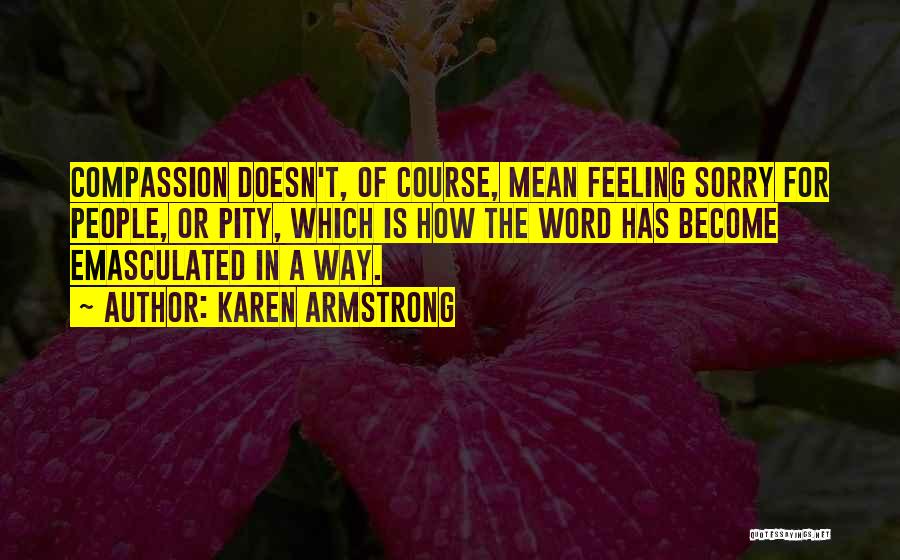 Feeling Sorry Quotes By Karen Armstrong