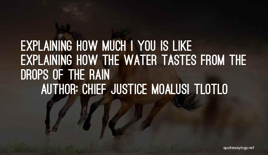 Feeling The Rain Quotes By Chief Justice Moalusi Tlotlo