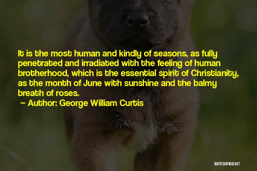 Feeling The Spirit Quotes By George William Curtis