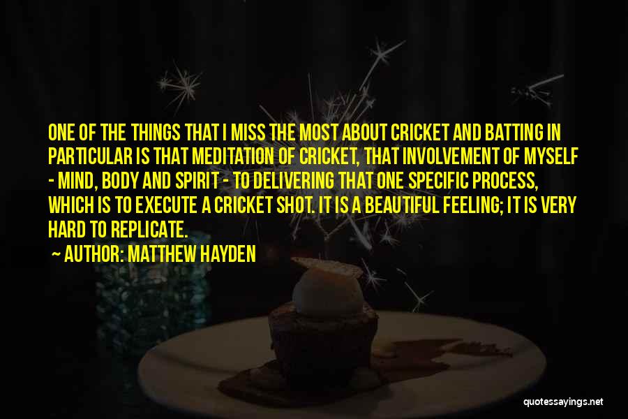 Feeling The Spirit Quotes By Matthew Hayden