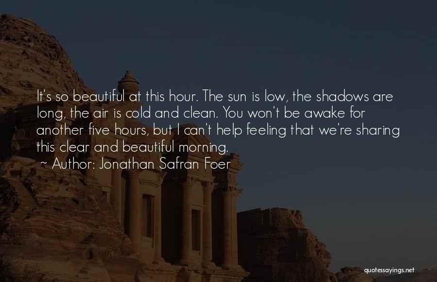 Feeling The Sun Quotes By Jonathan Safran Foer