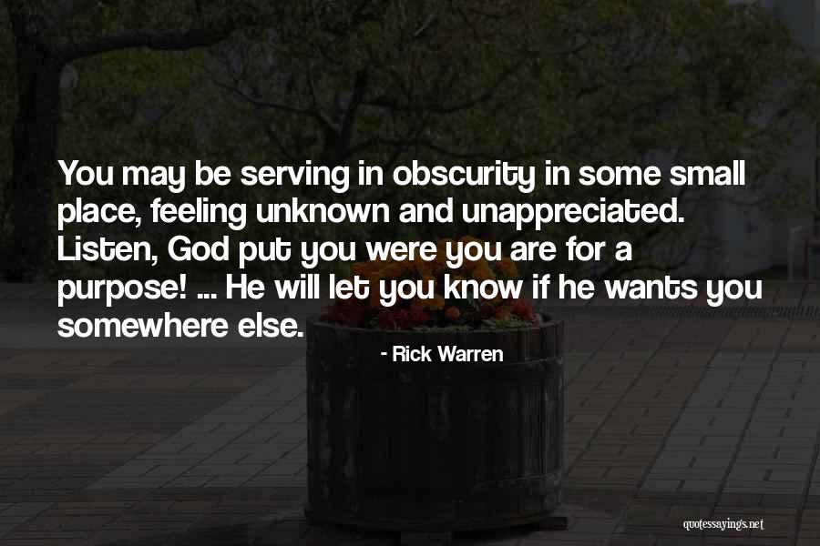 Feeling Unappreciated Quotes By Rick Warren Feeling Unappreciated Quotes By Rick Warren
