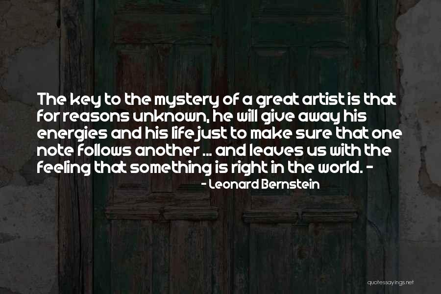 Feeling Unknown Quotes By Leonard Bernstein Feeling Unknown Quotes By Leonard Bernstein