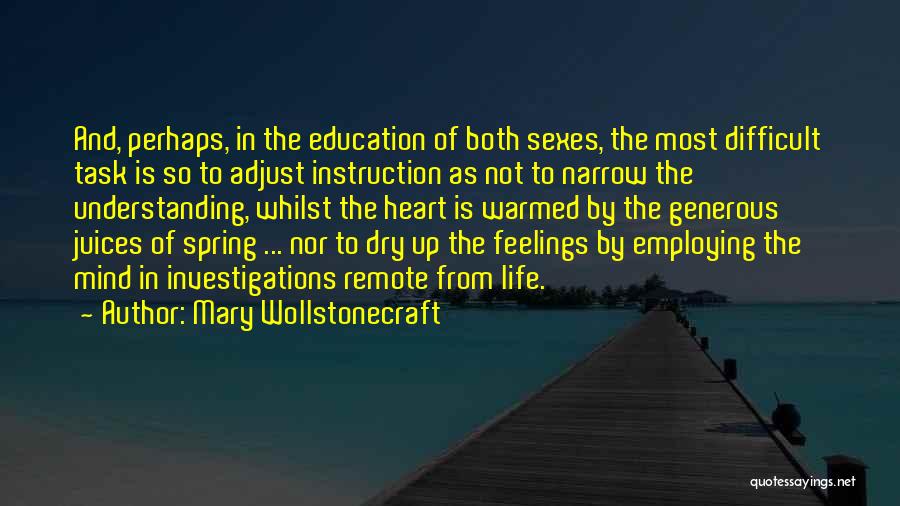 Feelings And Understanding Quotes By Mary Wollstonecraft
