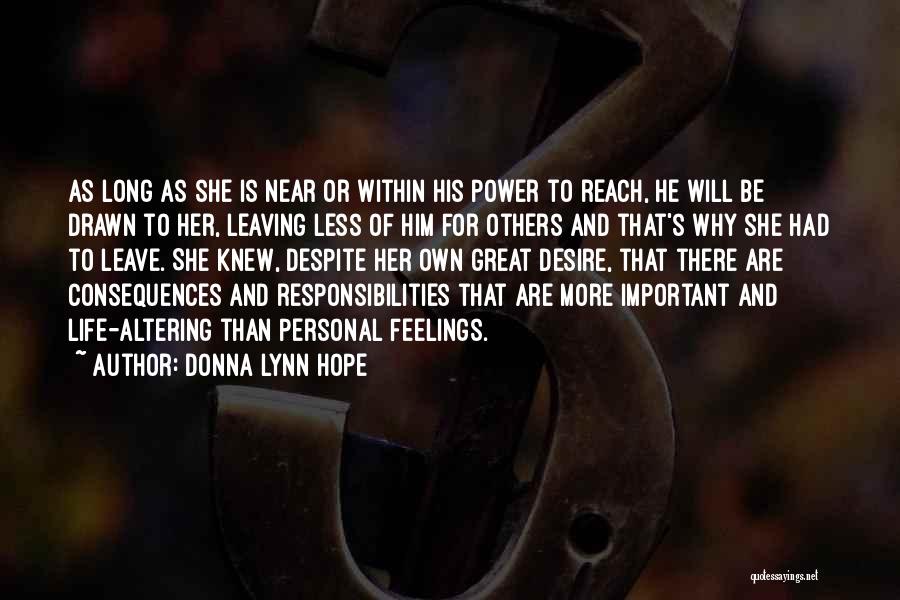 Feelings For Him Quotes By Donna Lynn Hope