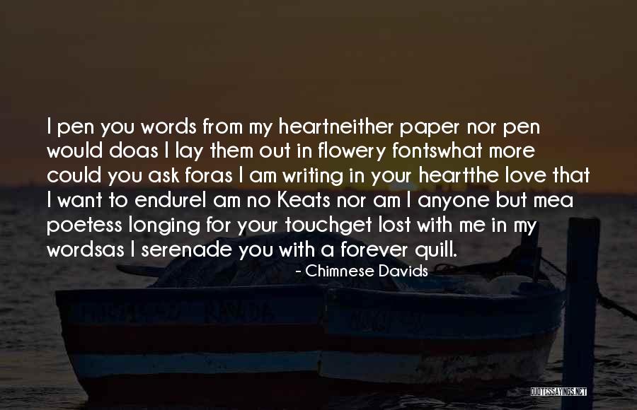 Feelings From Heart Quotes By Chimnese Davids