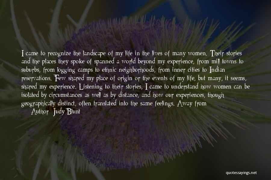 Feelings From The Past Quotes By Judy Blunt