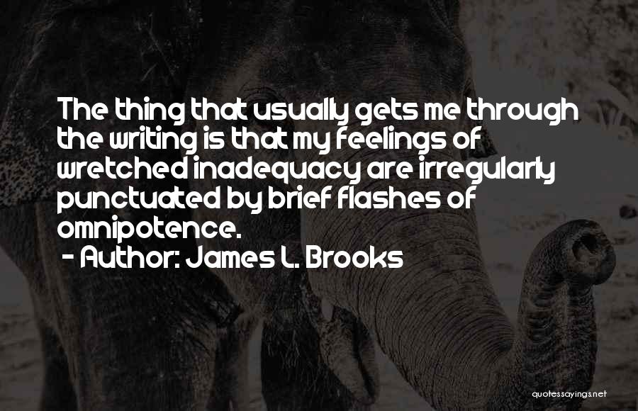 Feelings Of Inadequacy Quotes By James L. Brooks