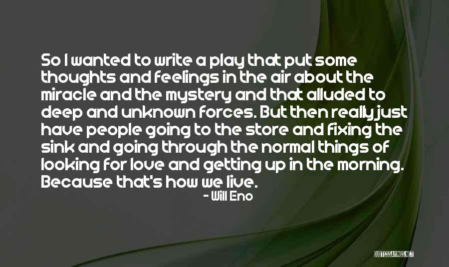 Feelings Of Love Quotes By Will Eno