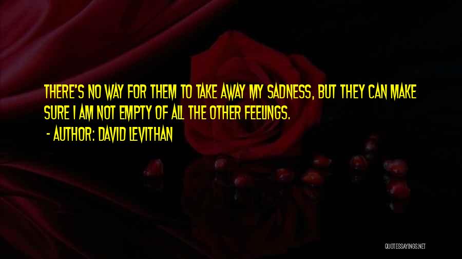 Feelings Of Sadness Quotes By David Levithan