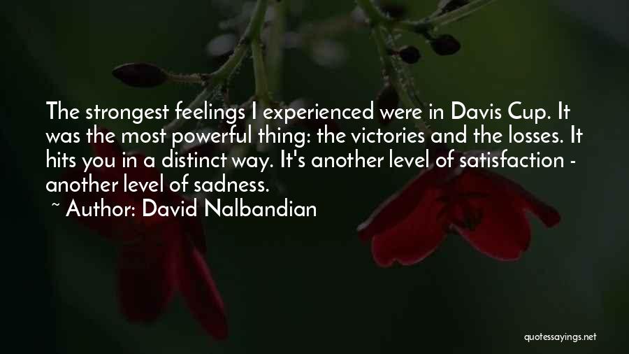 Feelings Of Sadness Quotes By David Nalbandian