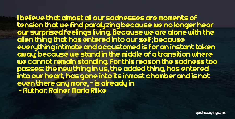 Feelings Of Sadness Quotes By Rainer Maria Rilke