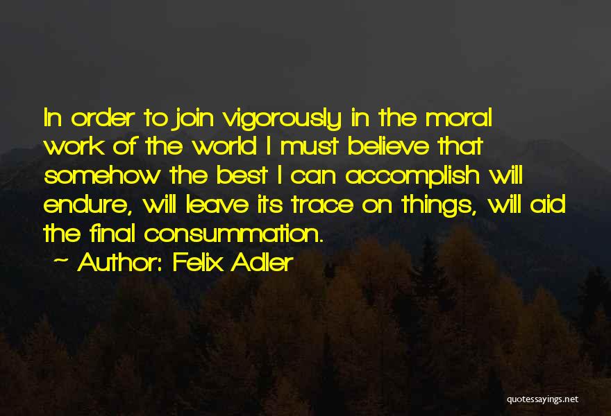 Felix Adler Quotes 1618257