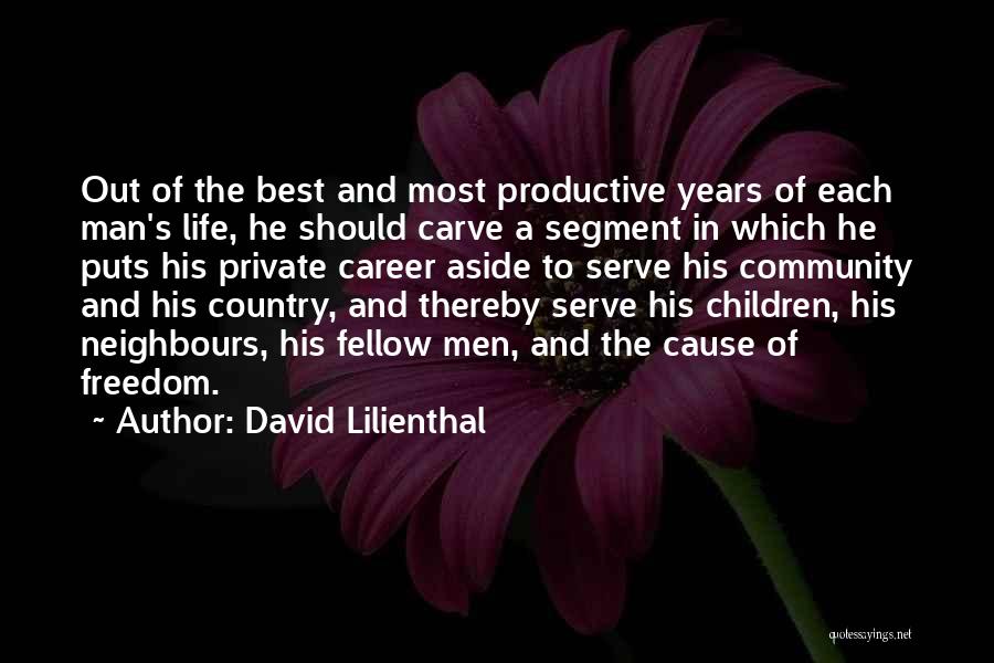 Fellow Man Quotes By David Lilienthal