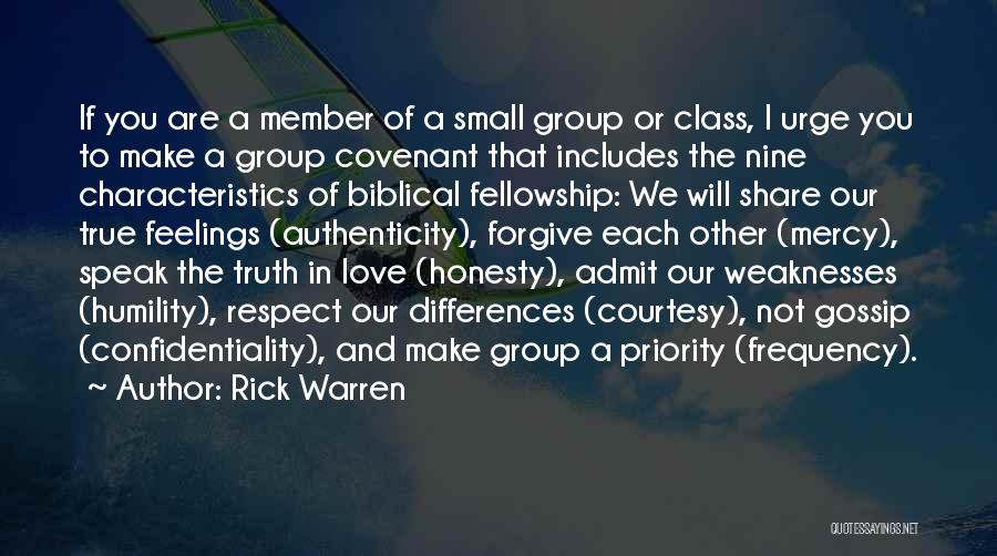 Fellowship Biblical Quotes By Rick Warren