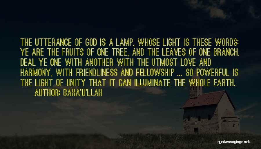 Fellowship Quotes By Baha'u'llah