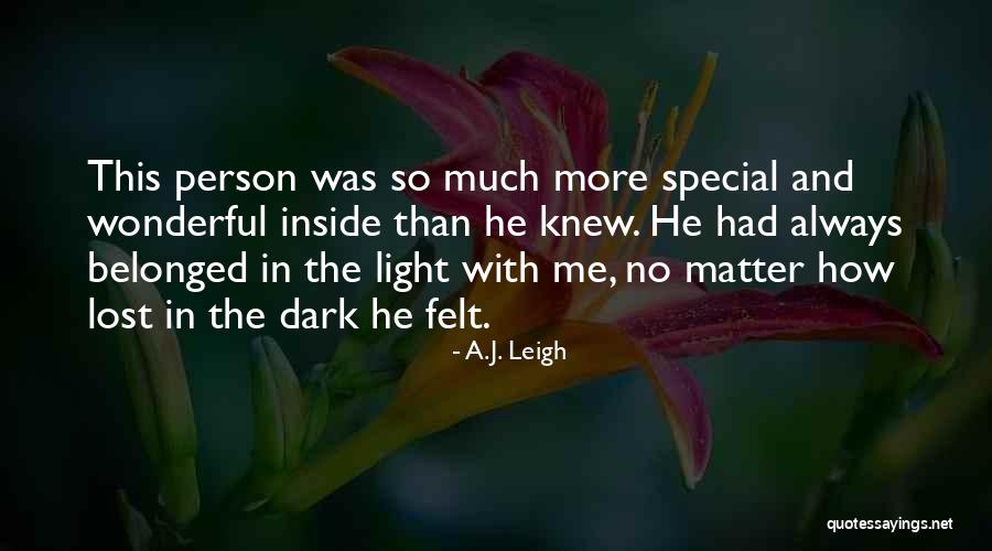 Felt Special Quotes By A.J. Leigh