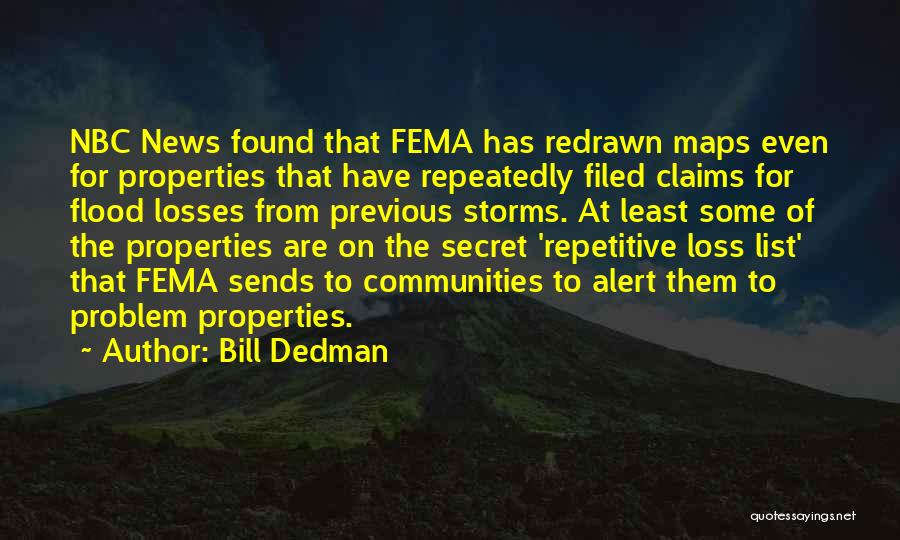 Fema Flood Quotes By Bill Dedman