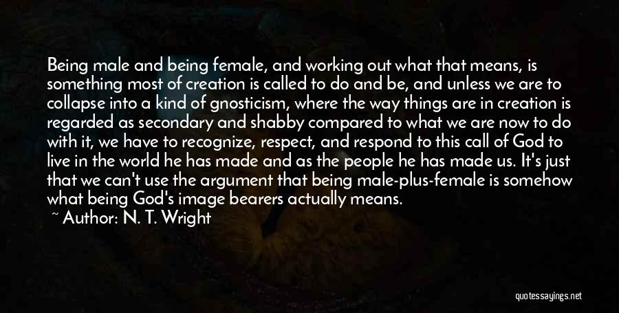 Female Self Respect Quotes By N. T. Wright