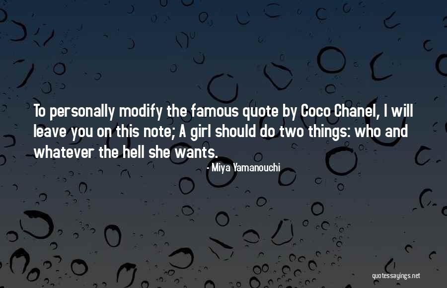 Female Sexuality Quotes By Miya Yamanouchi Female Sexuality Quotes By Miya Yamanouchi