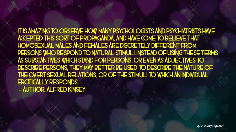 Females And Males Quotes By Alfred Kinsey