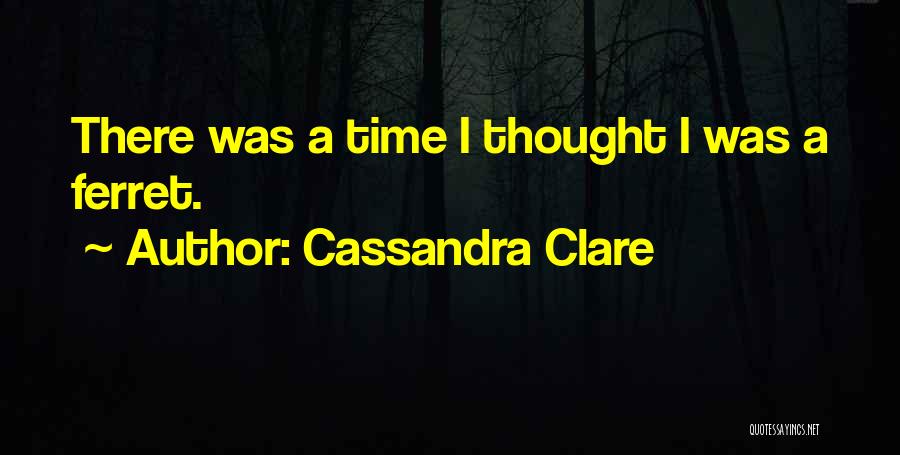 Ferret Quotes By Cassandra Clare