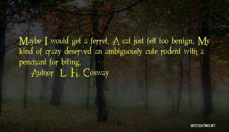 Ferret Quotes By L. H. Cosway