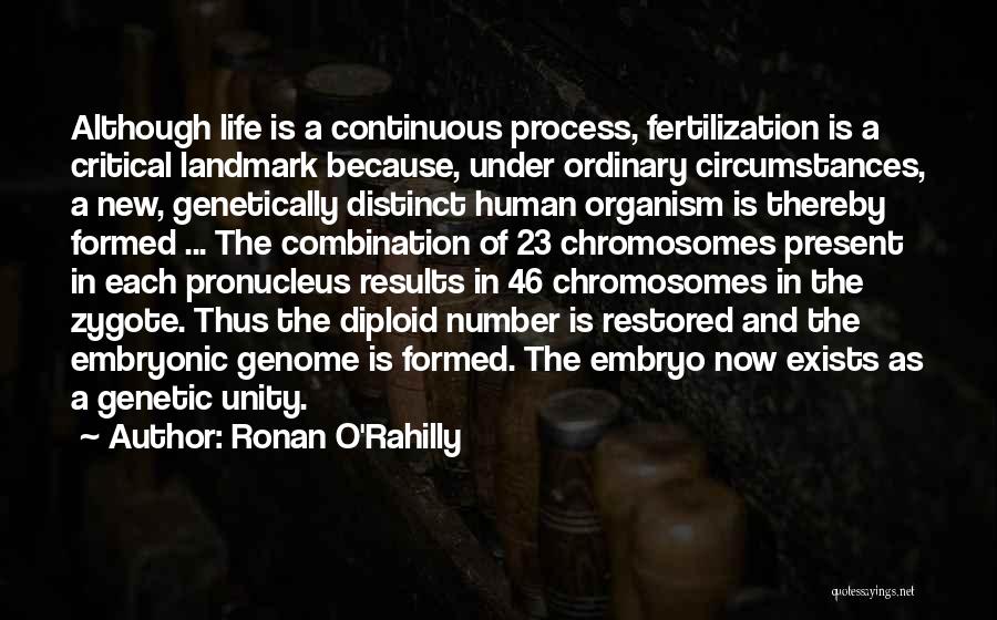 Fertilization Quotes By Ronan O'Rahilly