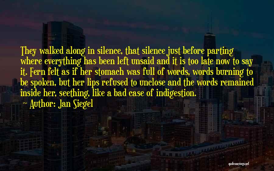Few Words Left Unsaid Quotes By Jan Siegel