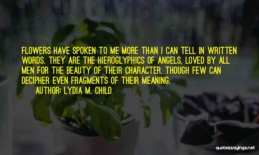 Few Words Love Quotes By Lydia M. Child