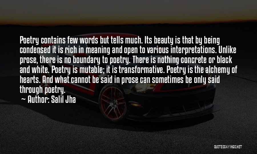 Few Words Love Quotes By Salil Jha