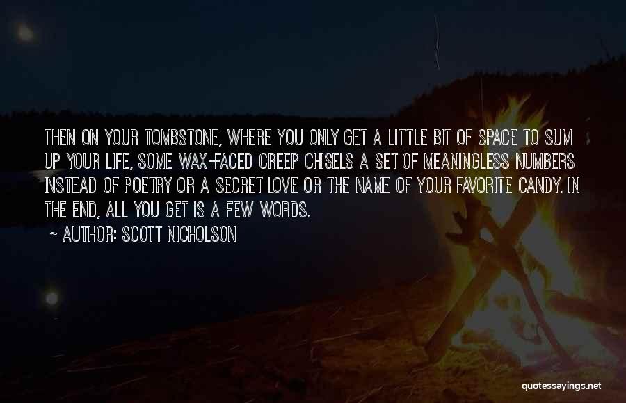 Few Words Love Quotes By Scott Nicholson