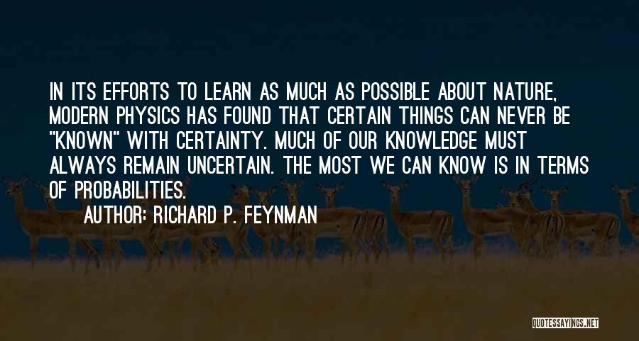 Feynman Physics Quotes By Richard P. Feynman