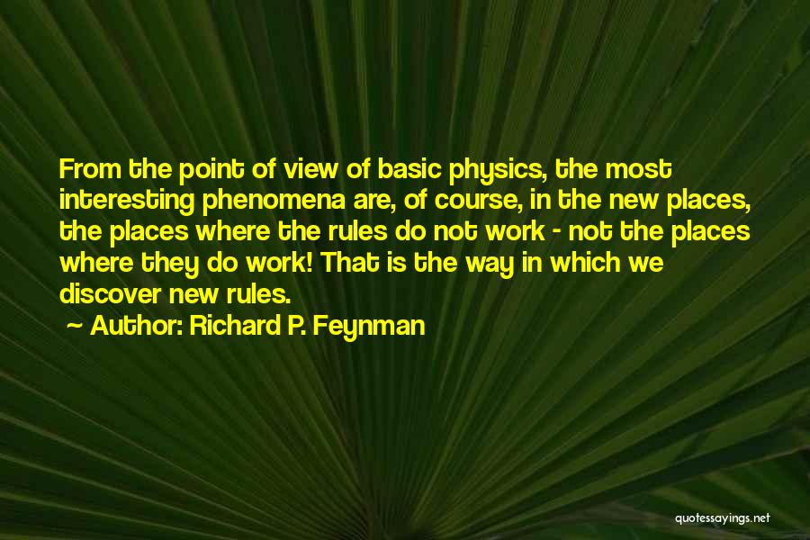 Feynman Physics Quotes By Richard P. Feynman