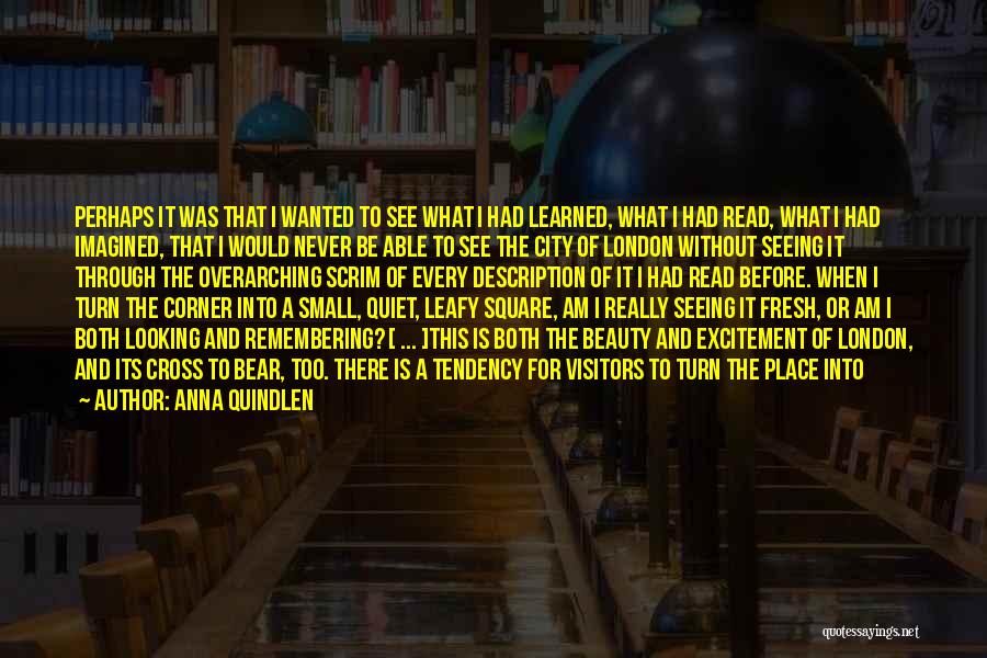 Fictional World Quotes By Anna Quindlen