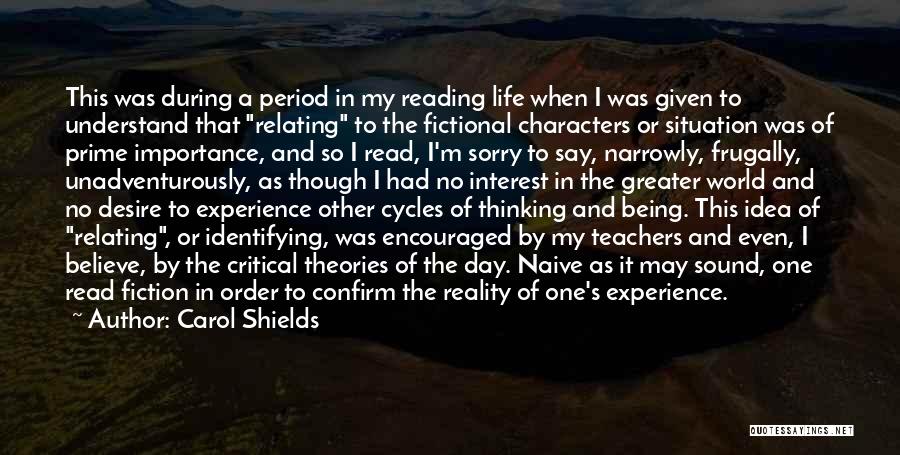 Fictional World Quotes By Carol Shields