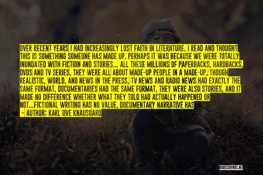 Fictional World Quotes By Karl Ove Knausgard