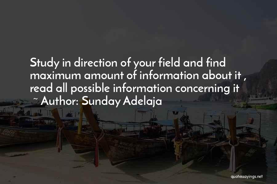 Field Study Quotes By Sunday Adelaja