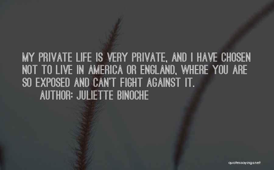 Fight Against Life Quotes By Juliette Binoche