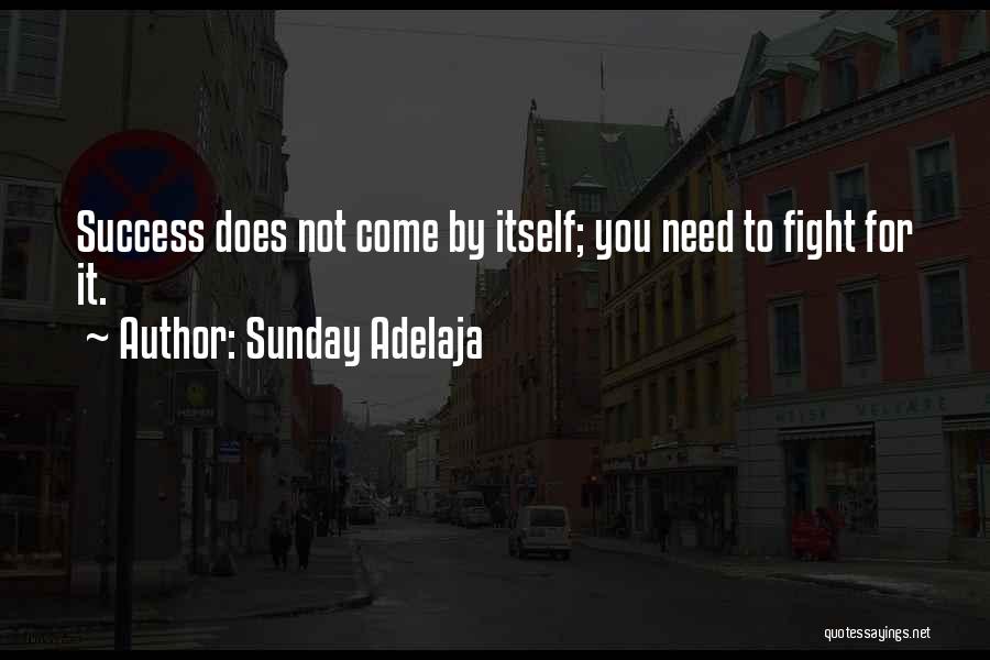Fight For Success Quotes By Sunday Adelaja