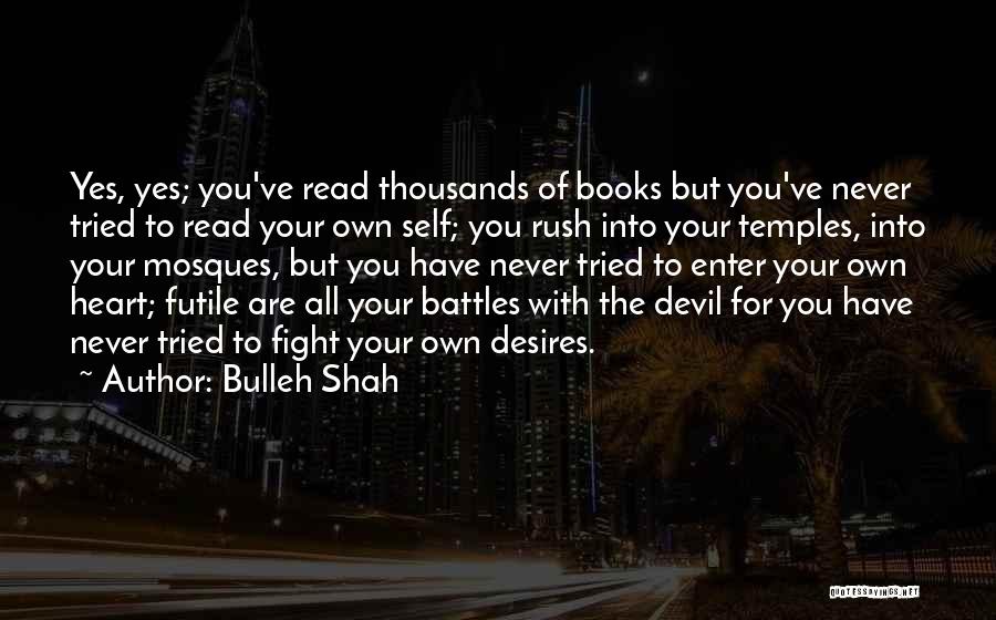 Fight The Devil Quotes By Bulleh Shah
