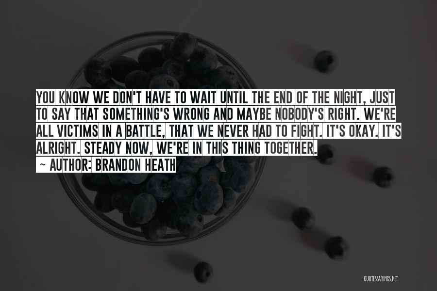 Fight To The End Quotes By Brandon Heath