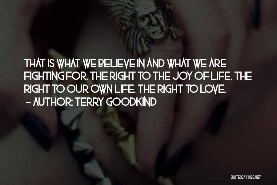 Fighting For Our Love Quotes By Terry Goodkind